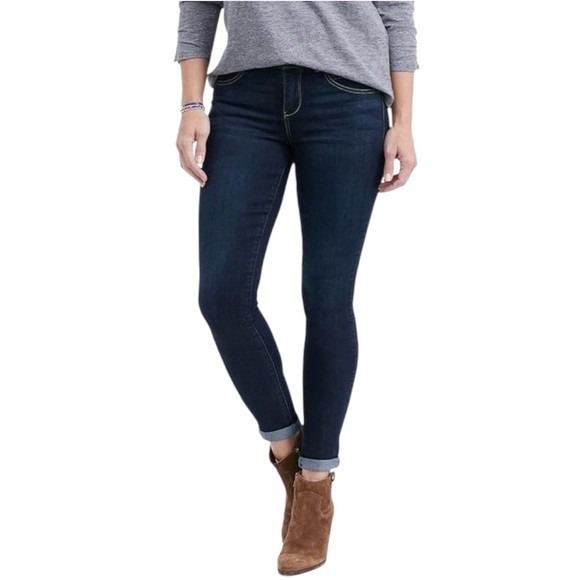 Democracy Ab Solution Jeans Dark Wash‎ Denim Comfort Stretch 10 Tummy Control - Picture 1 of 6